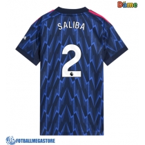 Fotballdrakt Dame Arsenal William Saliba #2 Bortedrakt 2025-26 Kortermet